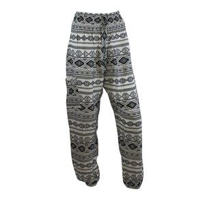 Womens Boho Hippie Womens Smocked Bohemian Rayon Pants